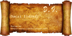 Daczi Ildikó névjegykártya