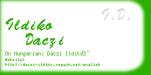 ildiko daczi business card